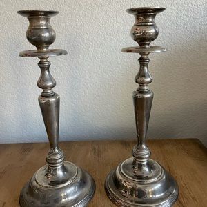 Sterling Silver Candlestick Holders